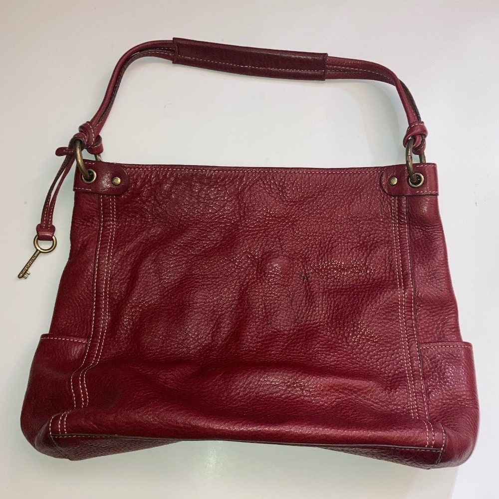Red Fossil Shoulder Bag